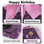 PAKBOOM 94th Birthday Banner Backdrop - Pink Purple Gold 4 x 6ft Polyester