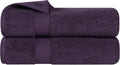 Superior Zero Twist 100% Cotton Bathroom, Super Soft, Fluffy, and Absorbent, Towel Set, Bath, Grape Seed