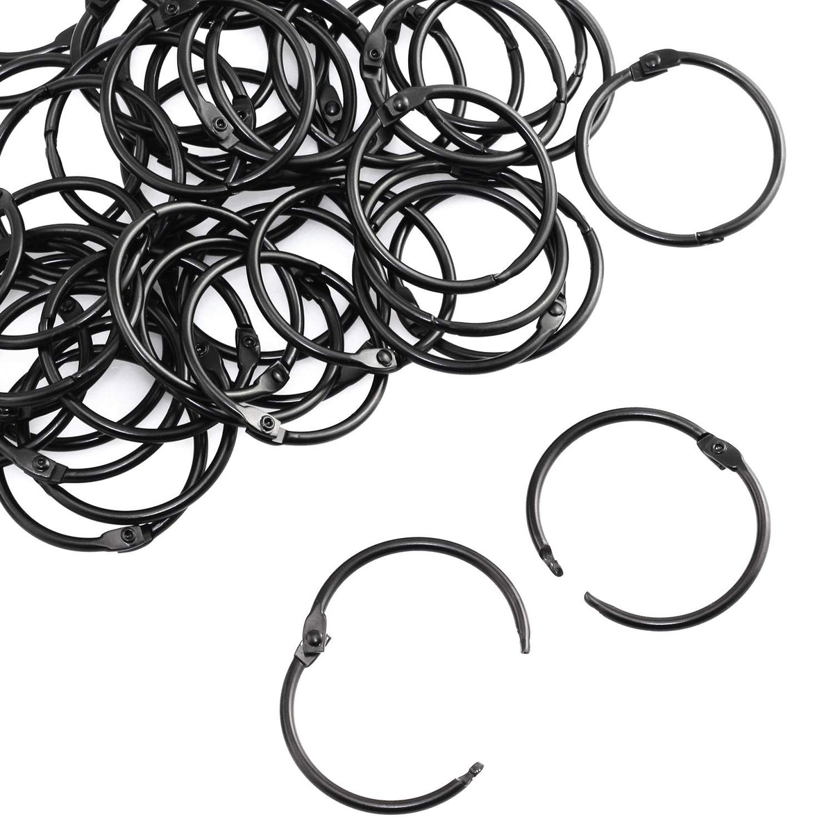 Lind Kitchen 50Pcs 1.5' Book Ring Metal Loose Leaf Binder Hinged Buckle Binding Rings Scrapbook Sketchbook Craft Photo Album Di