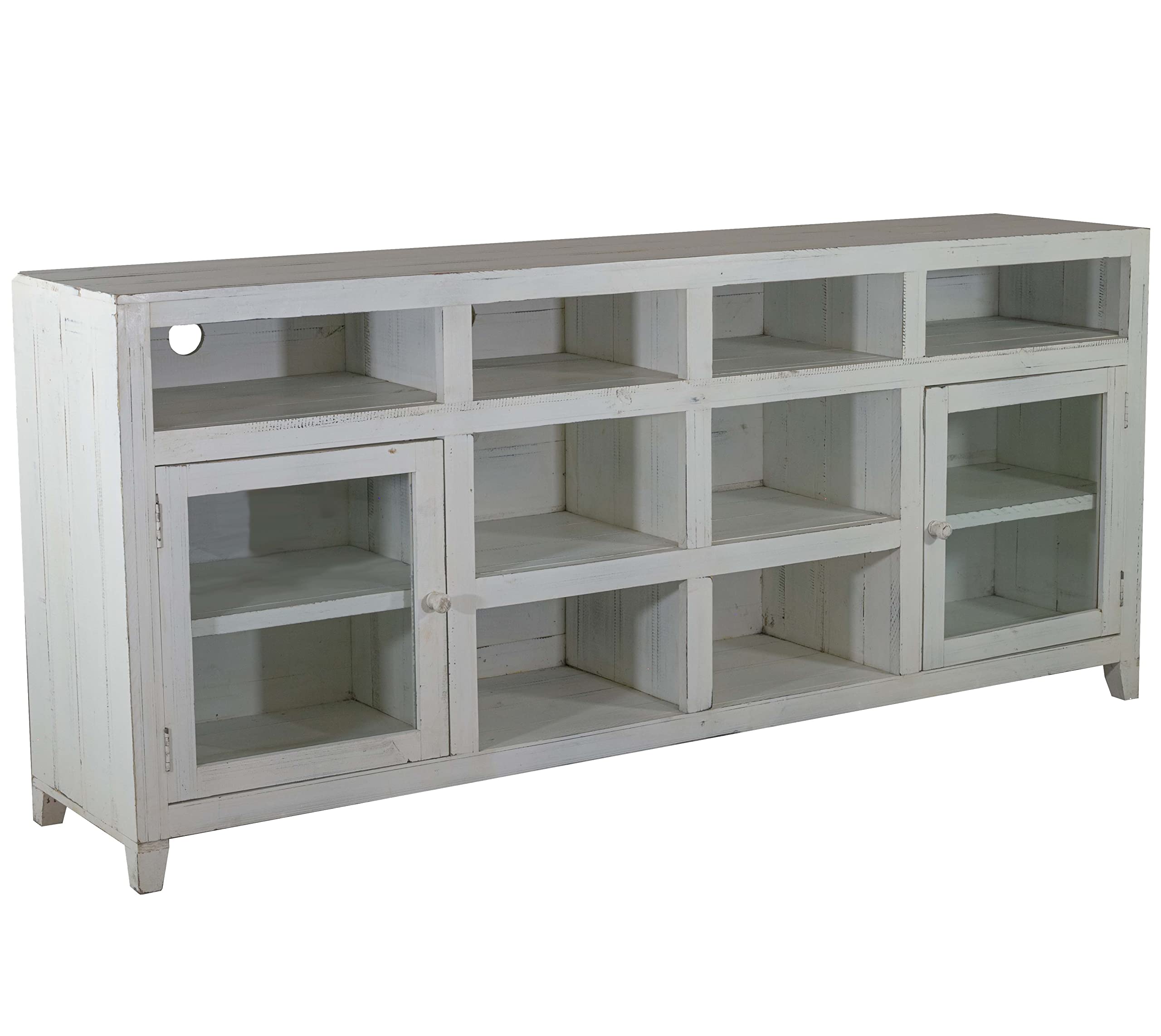 Progressive Furniture Sahara 79 Inch TV Entertainment Console, Winter White