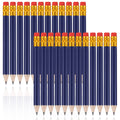 Zonon 24 Pcs Navy Blue Golf Pencils With Erasers Mini Small Pencil Baby Shower Favors Bulk Hexagon Wooden Sharpened Half Graphit