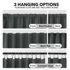 Deconovo Dark Grey Blackout Curtain Panels For Bedroom, Back Tab And Rod Pocket Curtains For Kids Bedroom, 42X72 Inch, Set Of 2 Panels