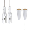 Topnike Ceiling Sign Hanger, Aluminum, Display For Large Picture/Billboard/Sign Board/Frame, 2 Pack, Silver