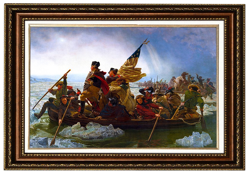 ELITEART- Washington Crossing the Delaware By Emanuel Gottlieb Leutze Oil Painting Reproduction Giclee Wall Art Canvas Prints-Fr