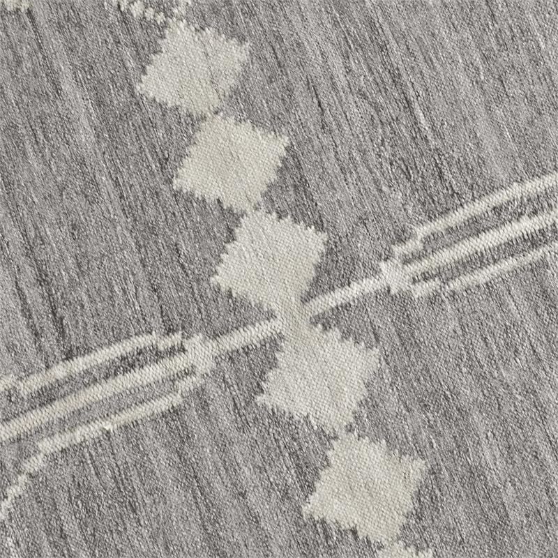 Kosas Home Lexington 30 X 96 Geometric Polyester Fabric Area Rug In Gray
