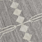 Kosas Home Lexington 30 X 96 Geometric Polyester Fabric Area Rug In Gray