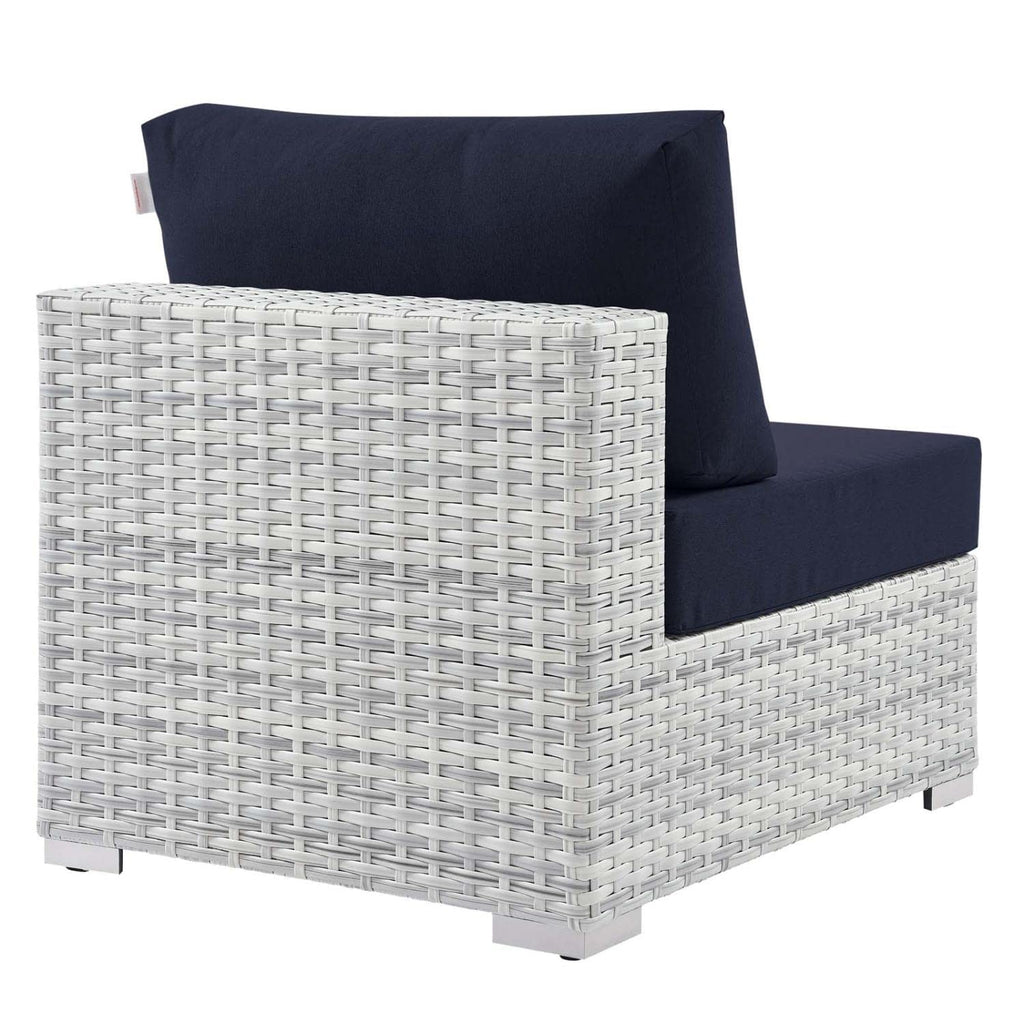 Modway EEI-4298-LGR-NAV Convene Outdoor Patio Chair Armless, Light Gray Navy, 35 x 28.5 x 33