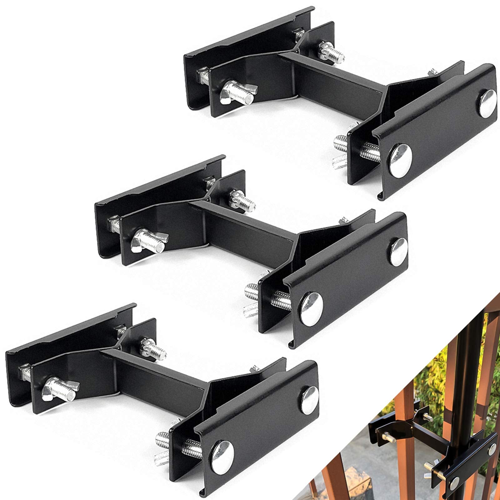 Deck Umbrella Mount,Deck Mount Umbrella Holder For Deck Railing,Patio Heavy Duty Adjustable Metal Umbrella Stand Outdoor Base At