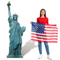 ARQRHTLY 6 Ft Statue of Liberty Cardboard Cutout 250th Anniversary Decoration Cutout Life-Size Patriotic New York City Themed Ph
