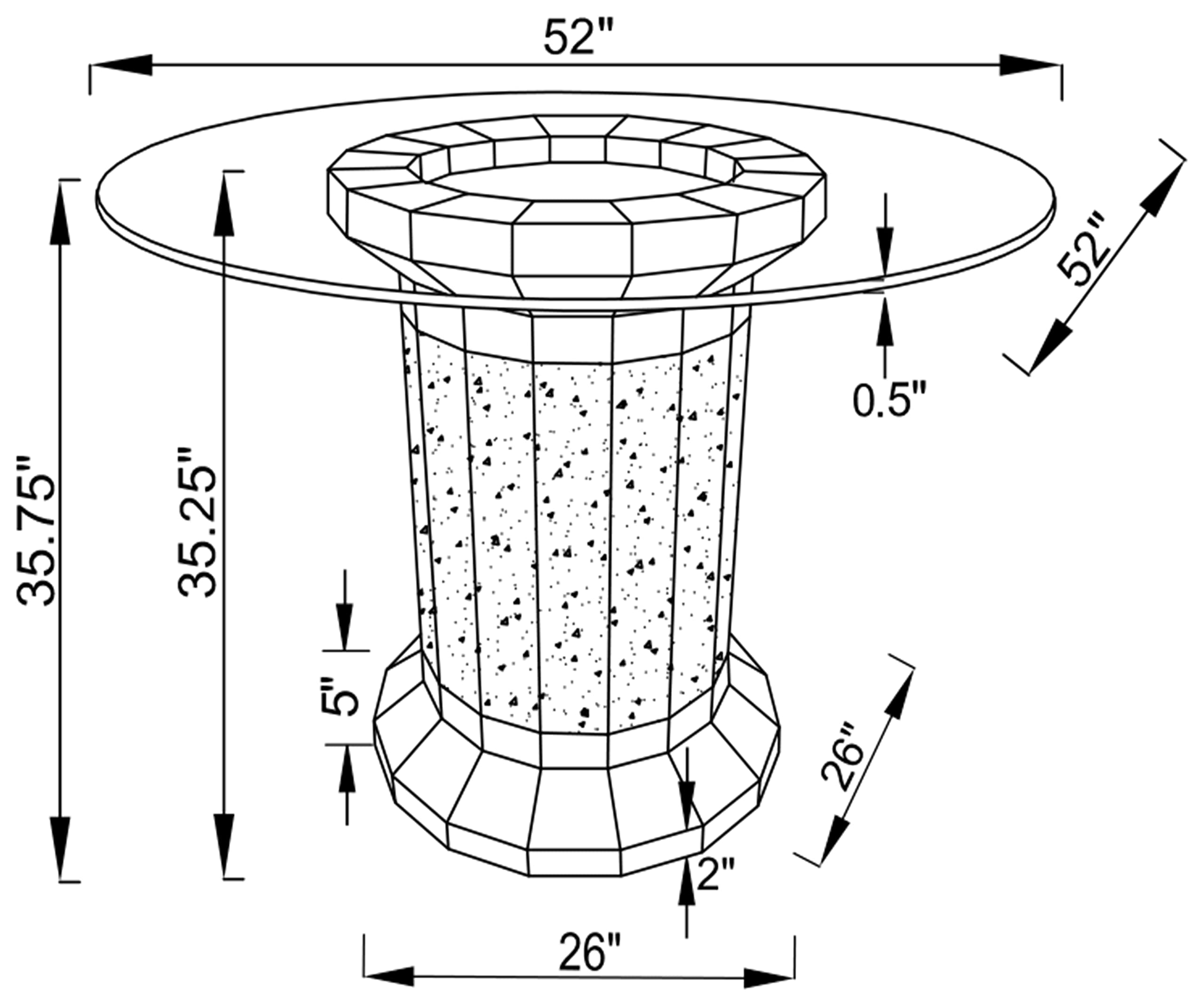 Coaster Ellie Counter Height Dining Table