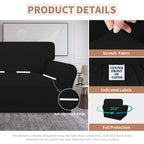 Easy-Going 100% Waterproof Chair Couch Cover, Dual Waterproof Sofa Cover, Stretch Jacquard Sofa Slipcover, Leakproof Furniture Protector For Kids, Pets, Dog And Cat (Chair, Black)