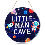Geelin Space Room Wooden Sign Decor Space Unicorn Decor Quote Wood Plaque Nursery Hanging Wall Art Decor for Kids Room Boy Bedro