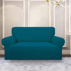 Purefit Stretch Loveseat Sofa Slipcover – Spandex Jacquard Non Slip Soft Couch Sofa Cover, Washable Furniture Protector With Non Skid Foam And Elastic Bottom For Kids (Loveseat, Peacock Blue)
