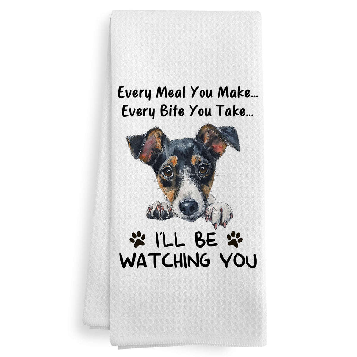 XNXLDYLH Funny Jack Russell Terrier Dog Kitchen Towels Decor, Jack Russell Terrier Dog Mom Gifts for Women Kids Men, Every Meal 