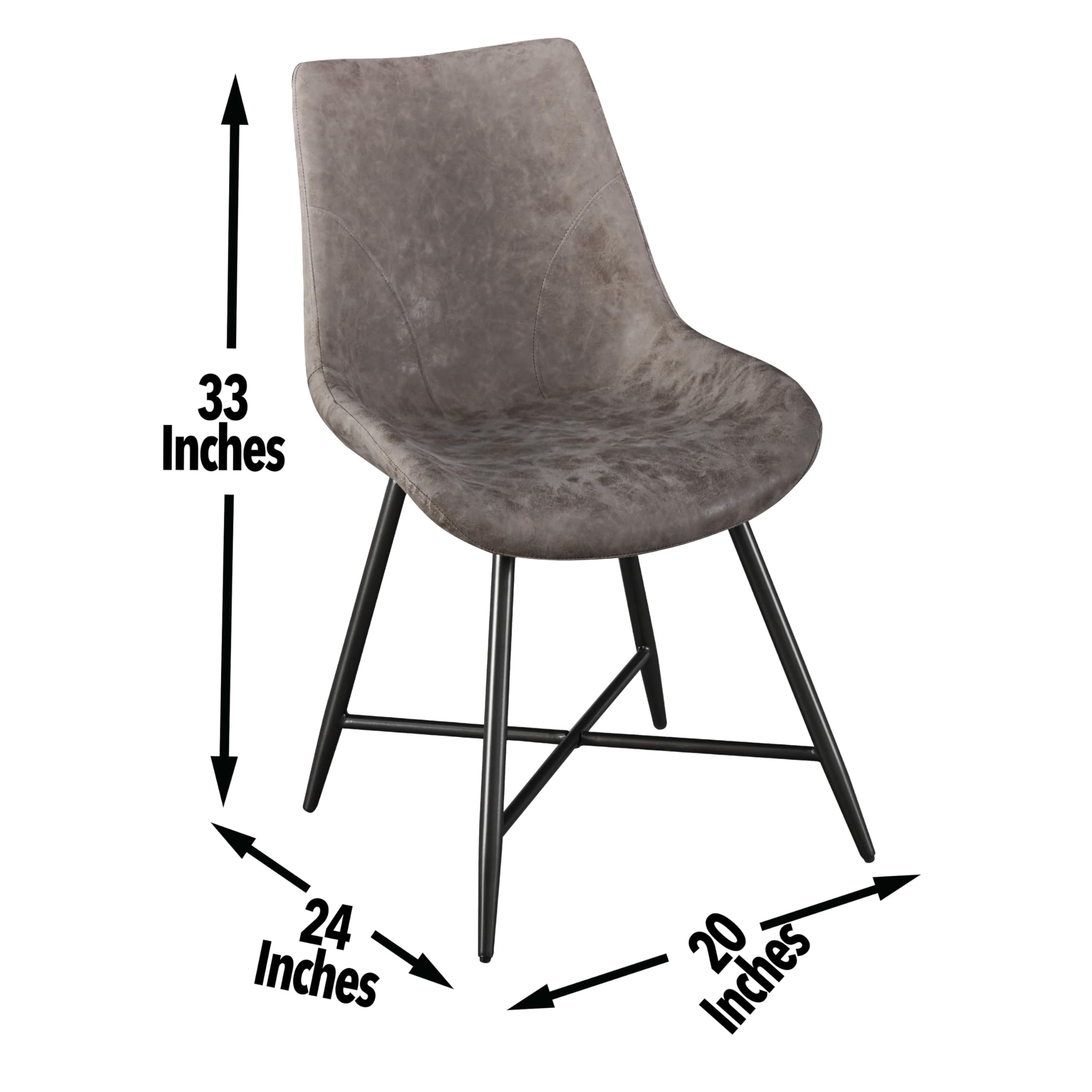 Steve Silver Ramona Brown PU Side Chair