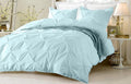 Egyptian Cotton Duvet Cover King Size 800 Thread Count Pinch Pleated 1 Duvet Cover & 2 Pillow Shams Long Staple Quilt Silky Soft