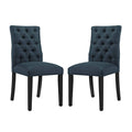 Modway Duchess Fabric Set Of 2, Two Dining Chairs, Azure