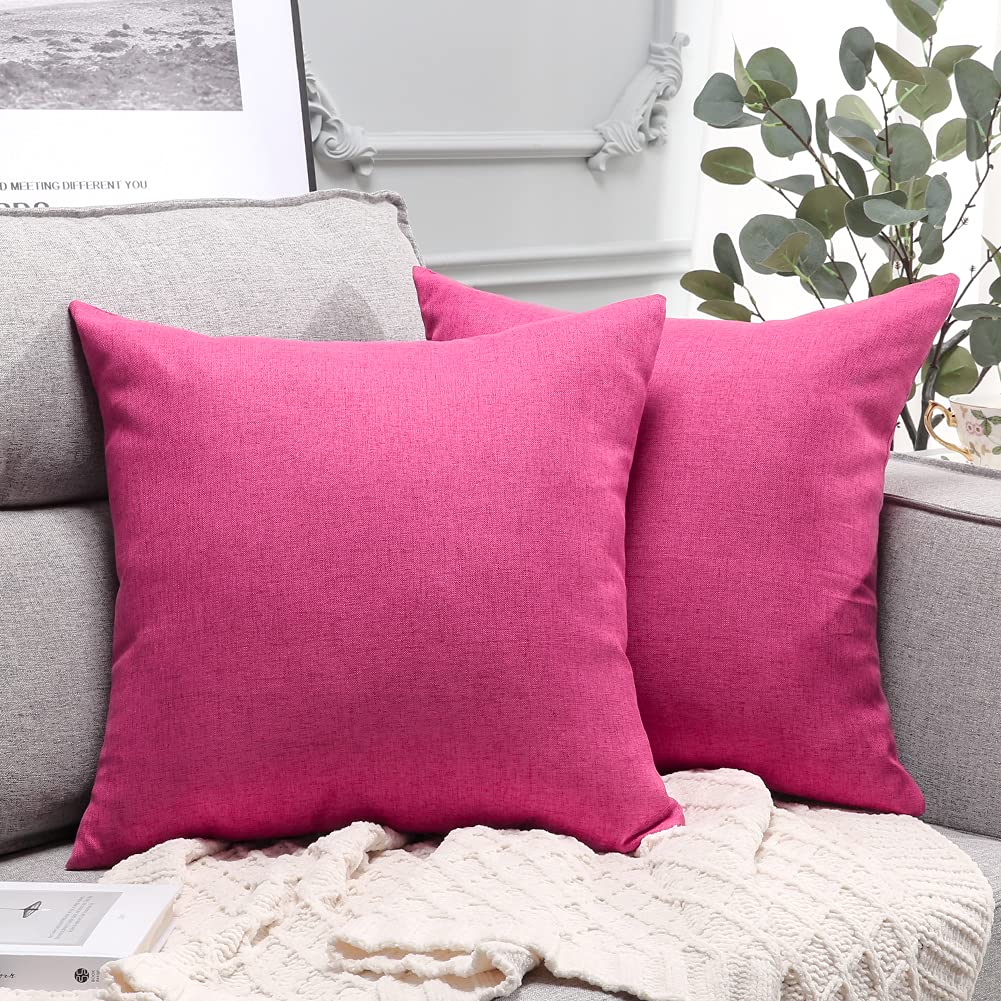 Otostar Outdoor Waterproof Throw Pillow Covers 20X20 Inch Garden Decorative Pillow Covers Outdoor Pillowcase Square Cushion Case