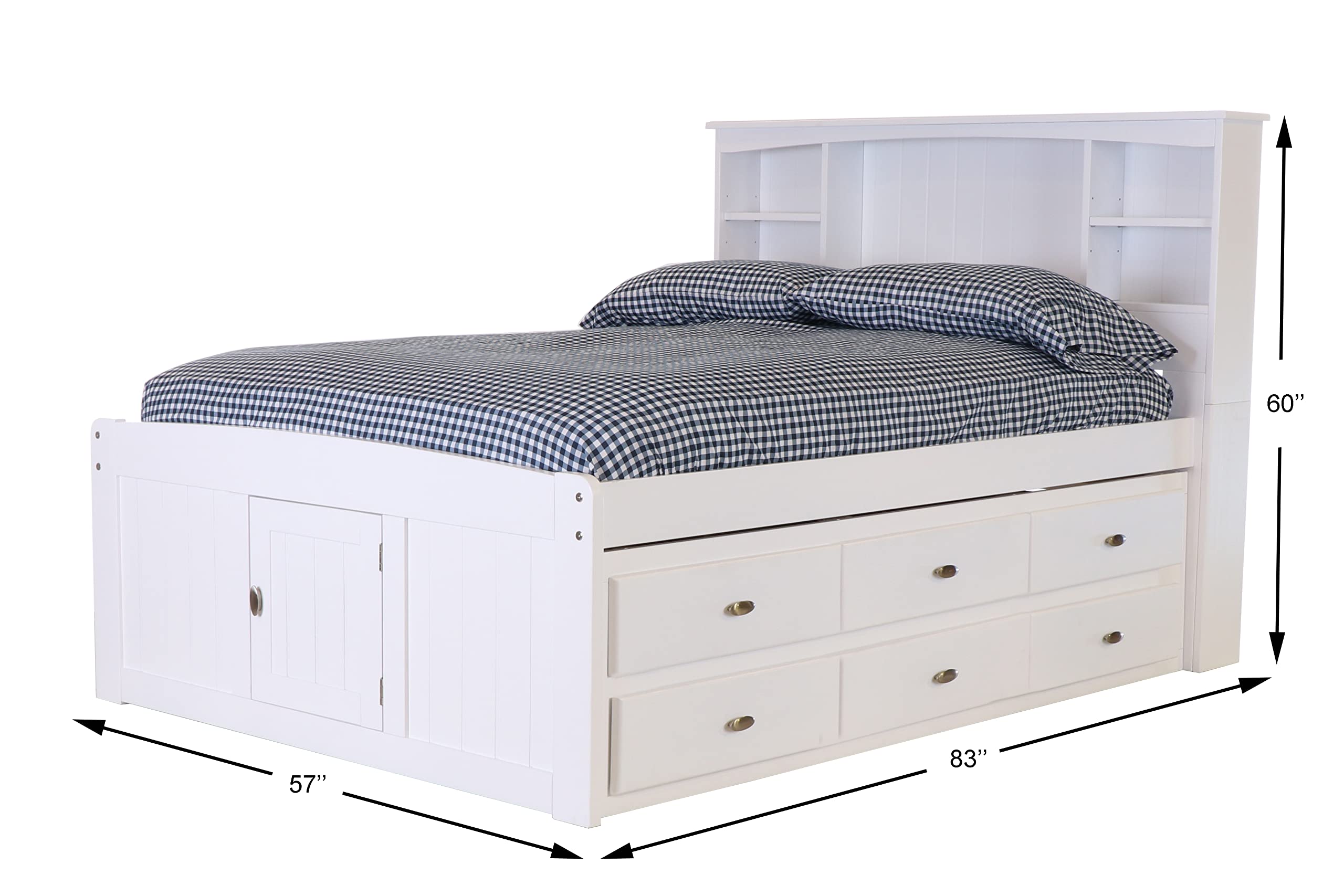 OS Home and Office Furniture Captain's Bookcase Bed