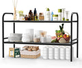 Luteti Under Sink Organizers And Storage, 2 Tier Expandable Under Cabinet Organizer Shelf With 8 Removable Panels,Expandable She