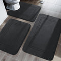 YIHOUSE Memory Foam Bath Mat Set, Non Slip Bath Mats for Bathroom, Super Soft and Water Absorbent, Machine Washable U Shape Toil