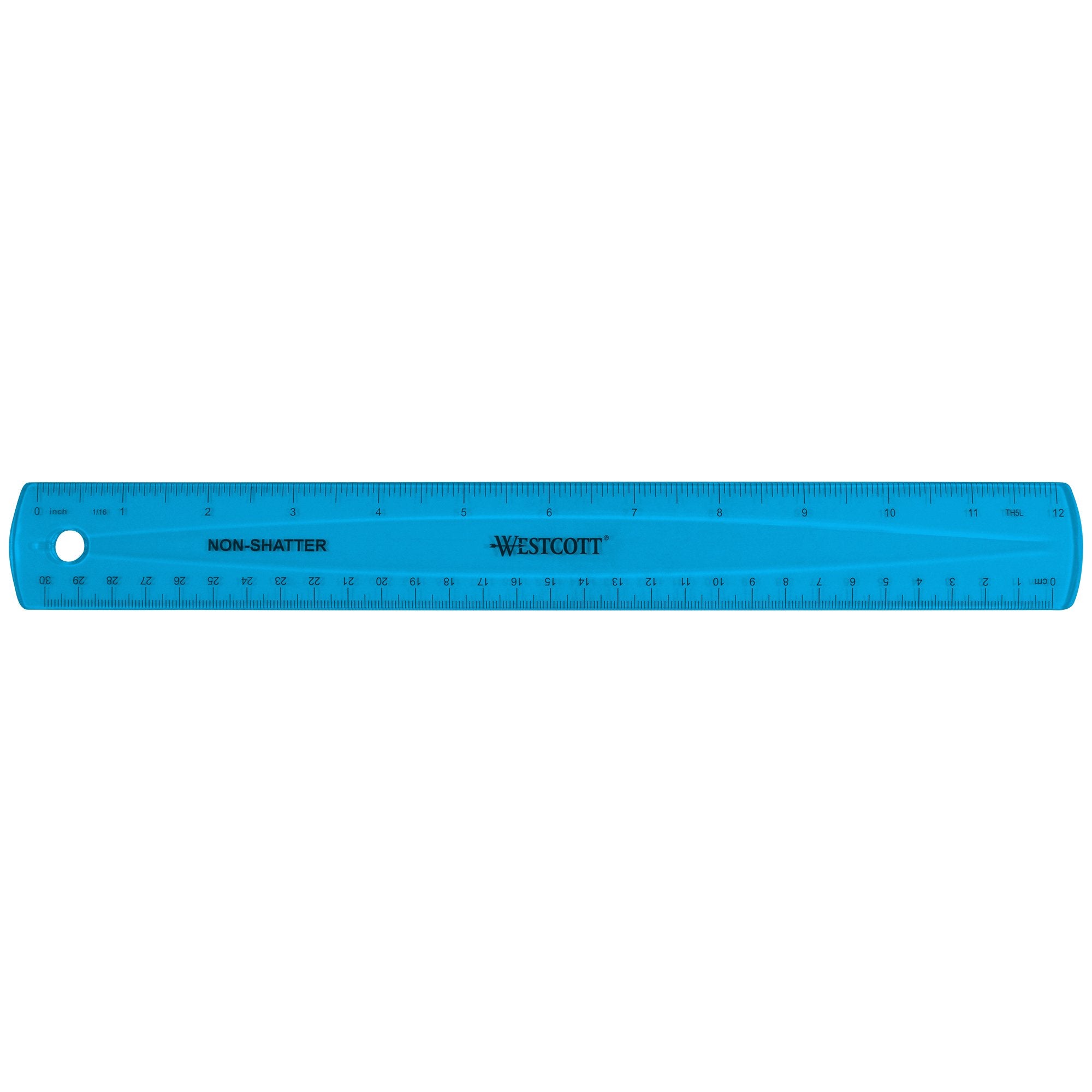 Westcott Shatterproof Ruler, Assorted Translucent Colors, 12'