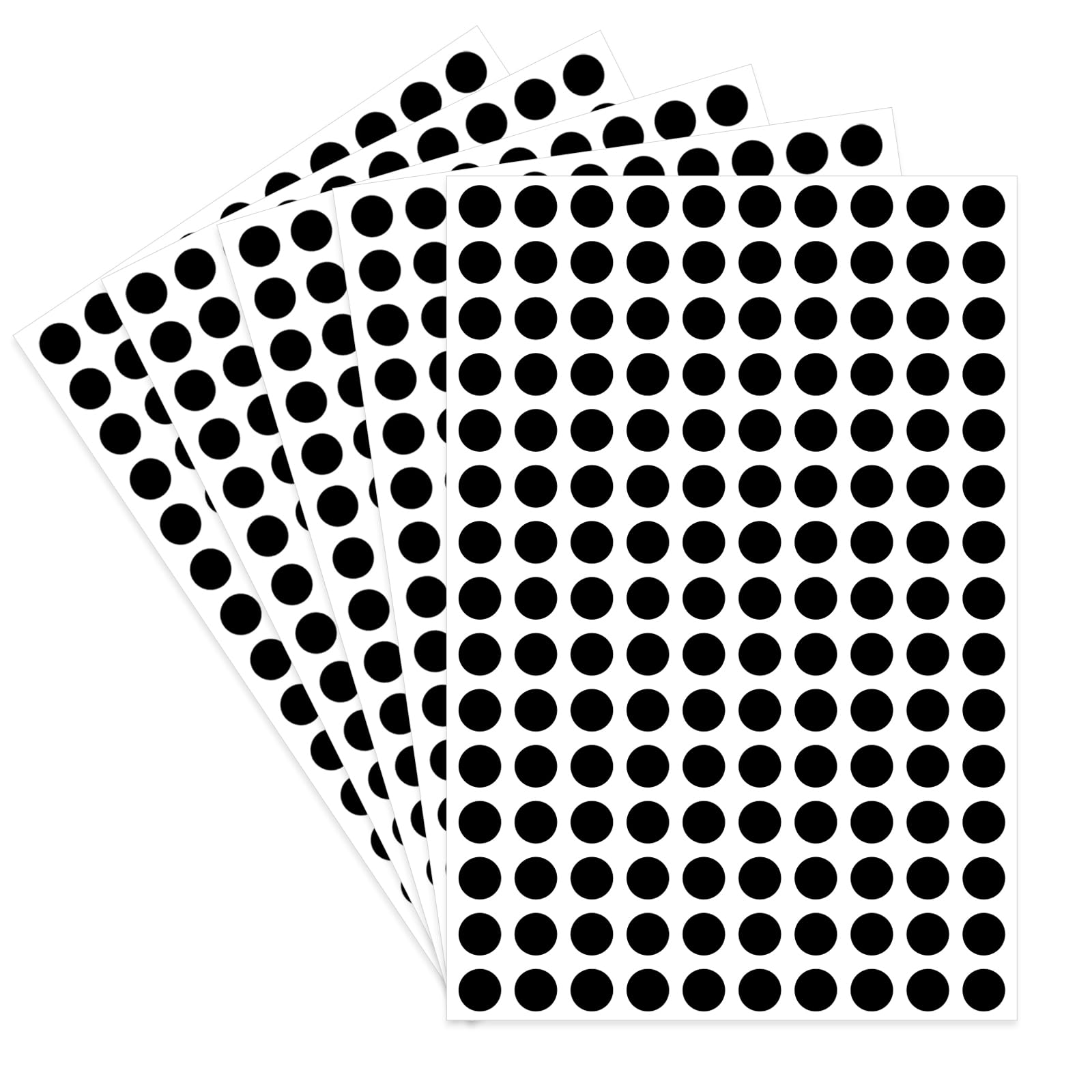 Starboling Dot Stickers - 3/8 Inch Black Circle Labels, 3000Pcs Self-Adhesive Color Coding Round Stickers For Office, Classroom,