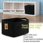 Comfy Homi Storage Basket For Shelves, Woven Baskets For Storage, Cotton Rope Basket,Toy Storage Organizer, Storage Cube Bin, Or