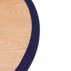 Newisher Round Fitted Table Cover Spandex Stretch Tablecloth Navy Blue Table Top Cover With Elastic Edged For Dining Picnic Patio 60 Inch