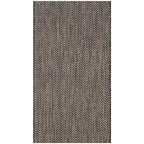 SAFAVIEH Courtyard Collection 2' x 3'7' Black/Beige CY8022 Indoor/ Outdoor Patio Backyard Mudroom Accent Rug