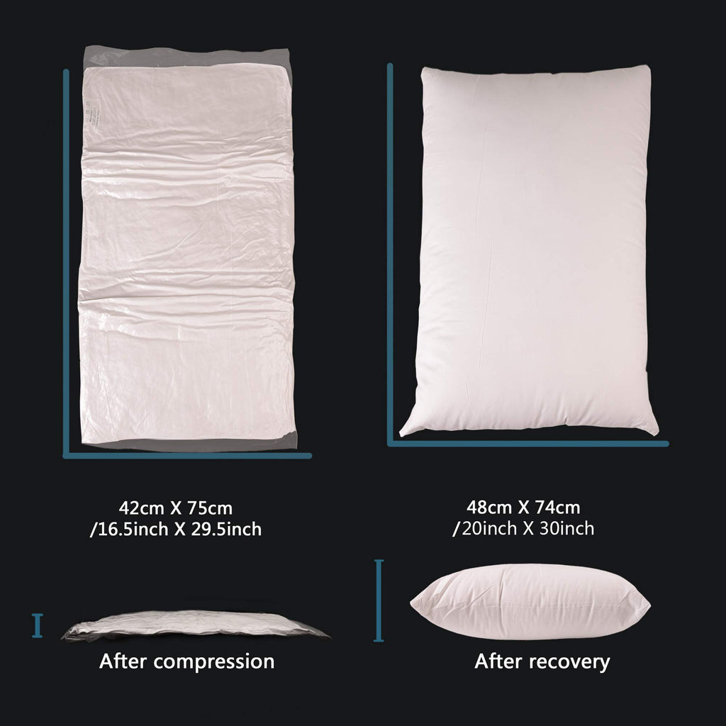 Edow Luxury Soft Pillows For Sleeping, Fluffy Down Alternative Polyester Fiber Filled Pillow, Home&Hotel-Collection, Machine Was