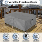 Outdoorlines Outdoor Waterproof Patio Table Furniture Set Covers - Square Couch Sectional Cover Outside Weatherproof Patio Furniture Covering For Deck, Lawn And Backyard 84' L X 84' W X 28' H, Grey