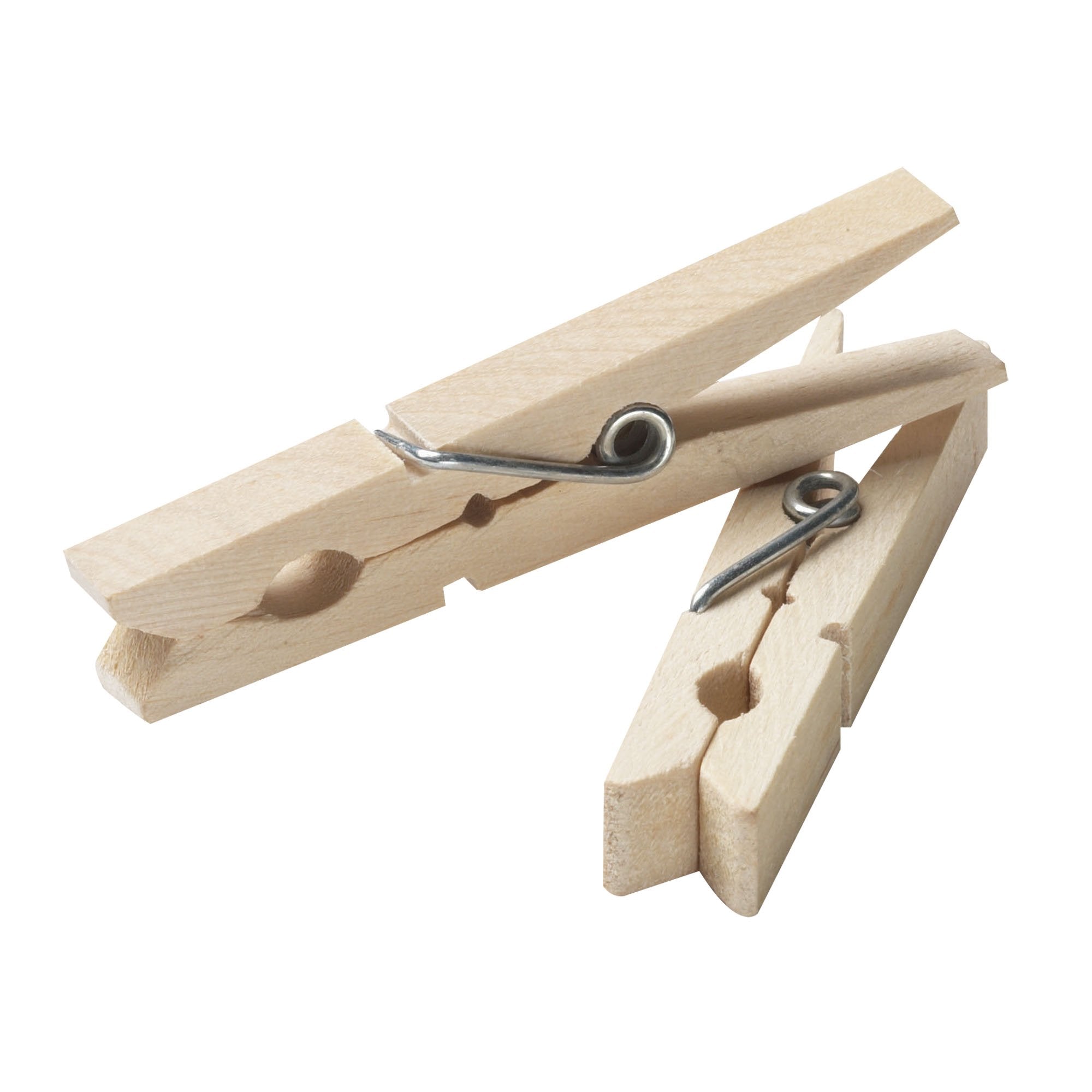 Household Essentials Classic, Bag of 50 Birchwood Clothespins, Count