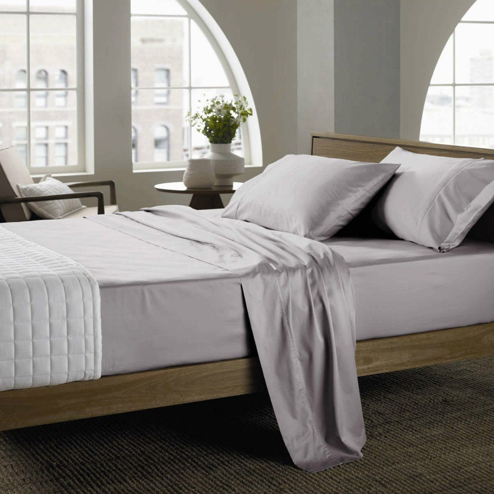 King Size Premium Cotton Fitted Sheet Only - 300 Thread Count Pure Natural Cotton Fabric - 14' Deep Pocket,Breathable,Ultra Sof