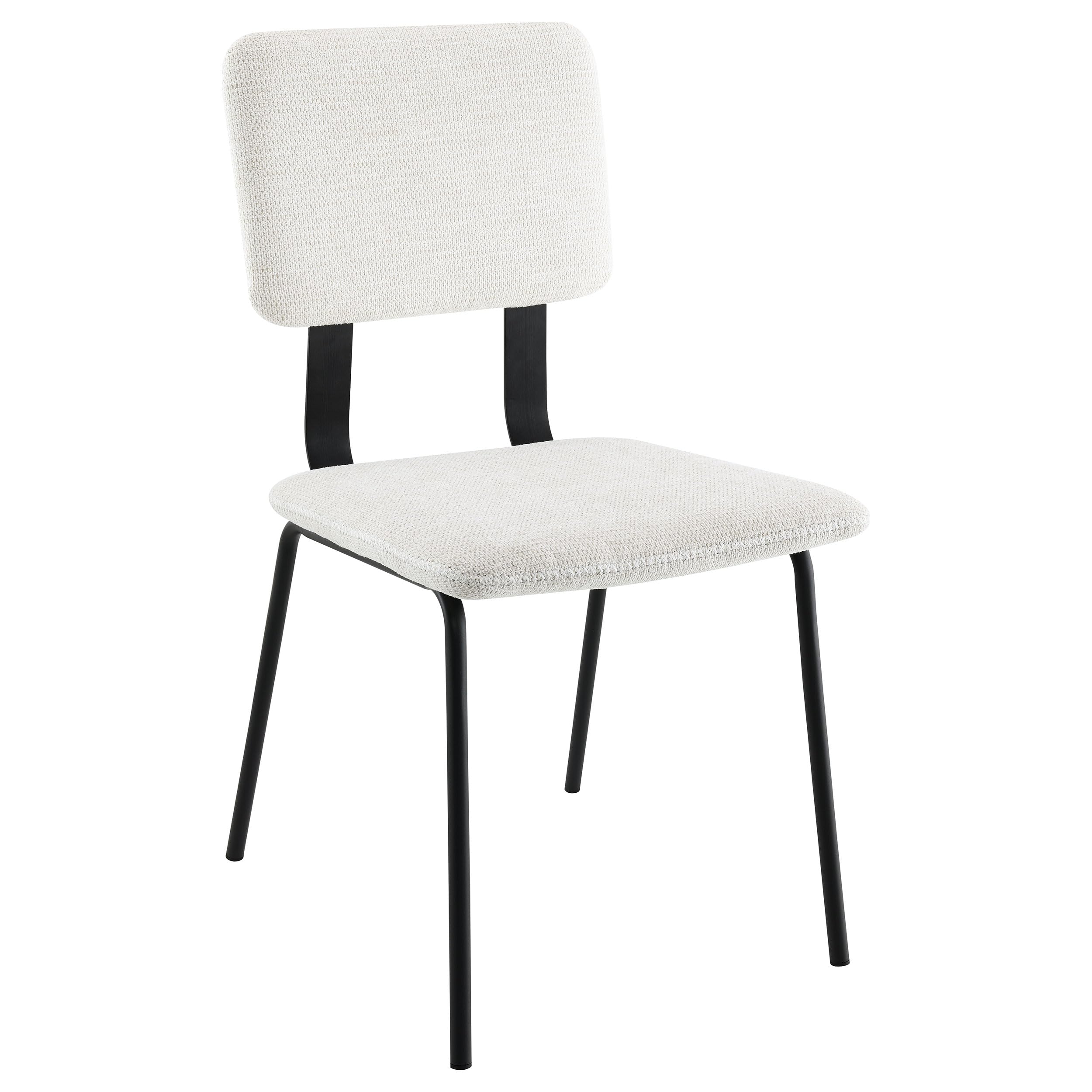 Coaster Home Furnishings Calla Fabric Upholstered Dining Side Chair White (Set of 2)
