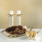 Creative Scents Schonwerk Diamond Lattice Decorative Table Decorations, Centerpieces For Dining/Living Room Table Decor Dish - B
