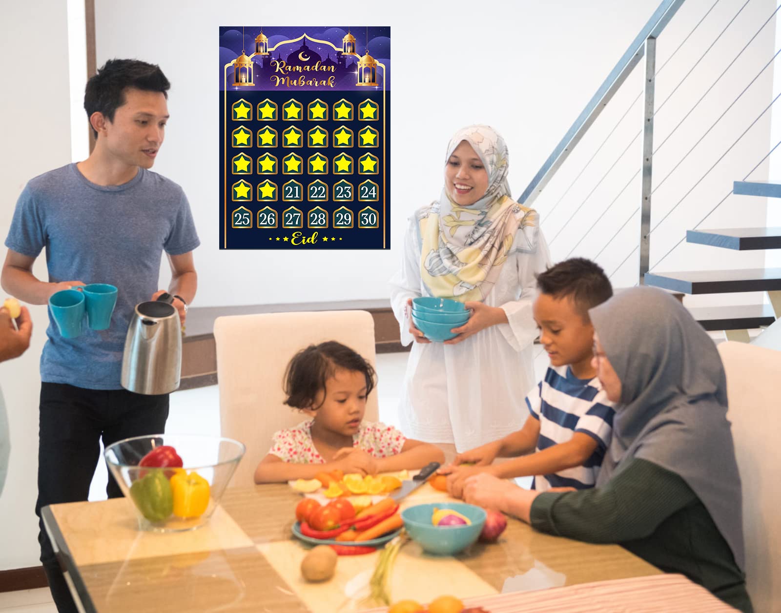 Flyab Ramadan Advent Calendar 2024 Ramadan Calendar Eid Ramadan Mubarak Countdown Calendar 30 Days Eid Ramadan Calendar Poster F