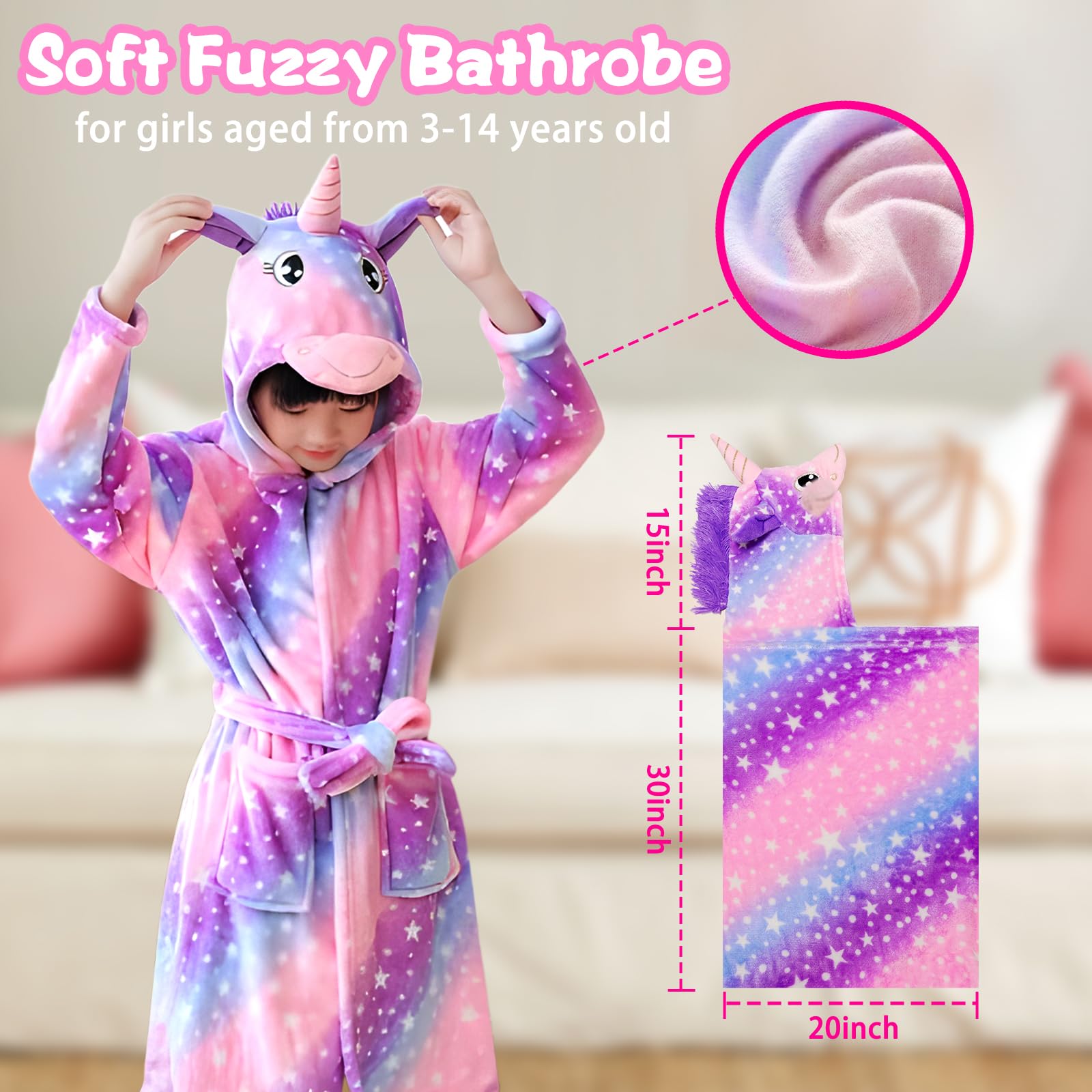 Unicorn Gifts For Girls Age 6-8, Christmas Birthday Gift Box For 6 7 8 9 10 Years Old Girl, 8Pcs Unicorn-Themed Gift Basket With