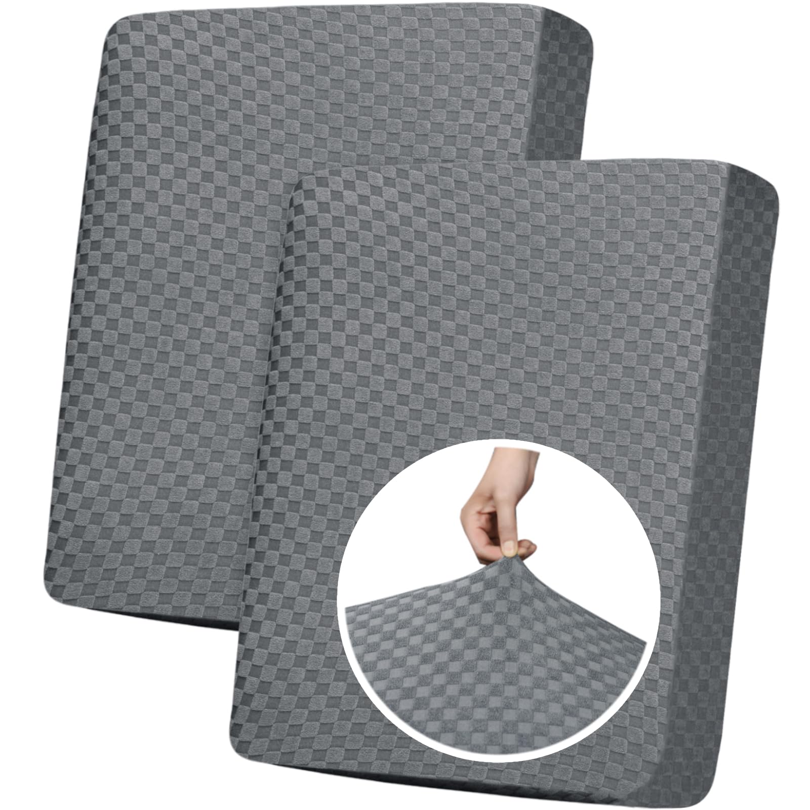 Yemyhom Stretch Individual Cushion Covers Large Sofa Seat Cushion Slipcovers Soft Couch Cover Replacement Large Checkered Furnit