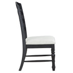 Steve Silver Odessa Side Chair, Farmhouse, Black, Dining, Cushioned Seat Set of 2 Chairs