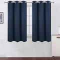 Lemomo Navy Blue Blackout Curtains 34 X 54 Inch Length/Set Of 2 Curtain Panels/Thermal Insulated Room Darkening Blackout Curtain