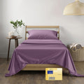 Thread Spread Luxury Egyptian Cotton Sheets Twin Xl Size - 600 Thread Count 3 Pc Twin Xl Sheets Deep Pockets, Extra Soft, Cooling Extra Long Staple Sateen Weave College Dorm Bedding Twin Xl - Plum