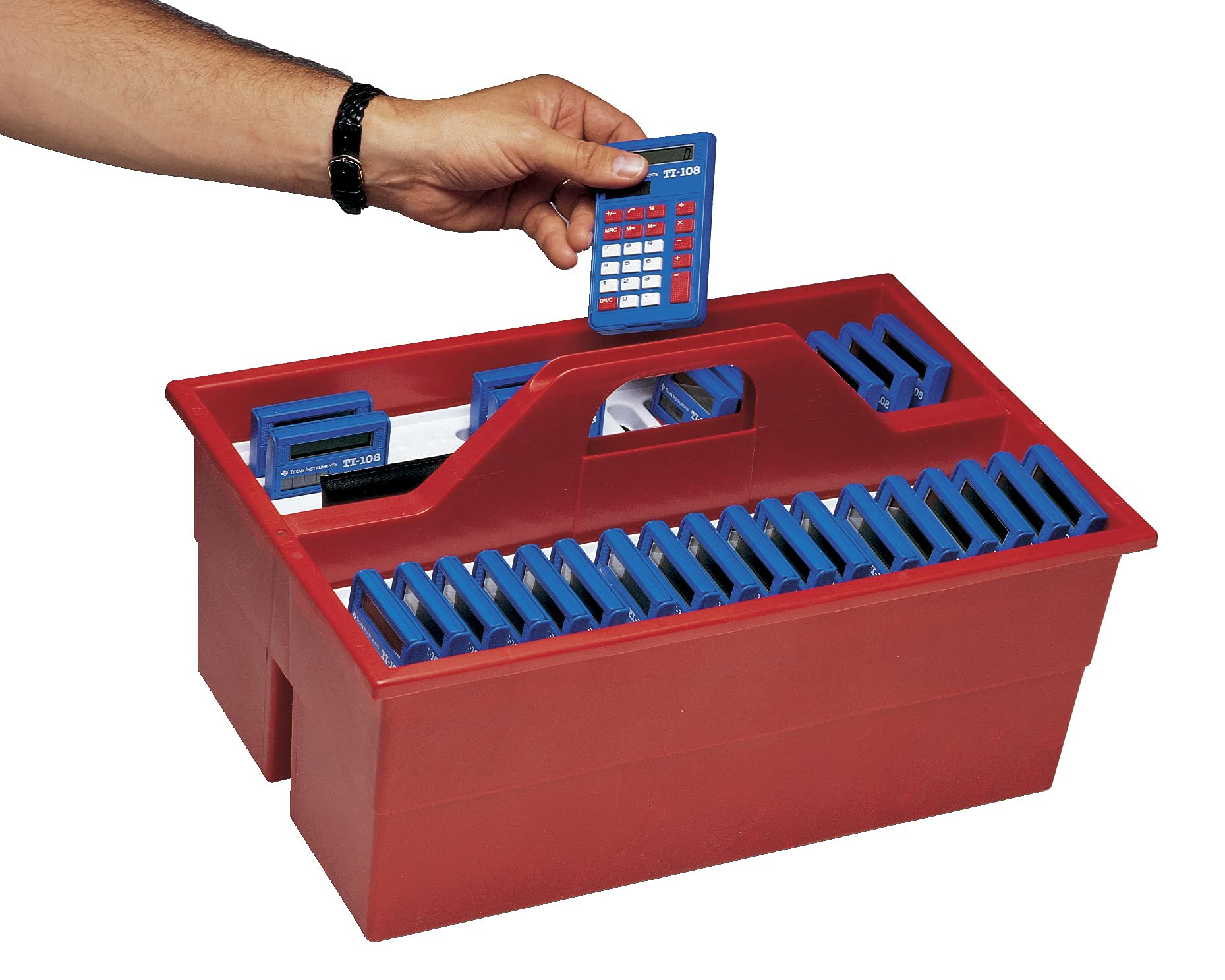 Si Manufacturing Si20000 Caddy Stack For Standard Calculator, Plastic, Red,12-1/4 X 18-3/4 In