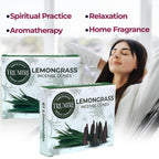 Lemongrass Incense Cones - Total 20 Cone Incense - Dual Pack Of 10 Insence Cones - Incense Cones Scented - Cone Incense Scents -