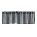 Valea Home Burlap Look Soft Natural Grey Valance Semi Sheer Rod Pocket Window Curtain Valance Rustic Home D  cor 56 by 14 Inches