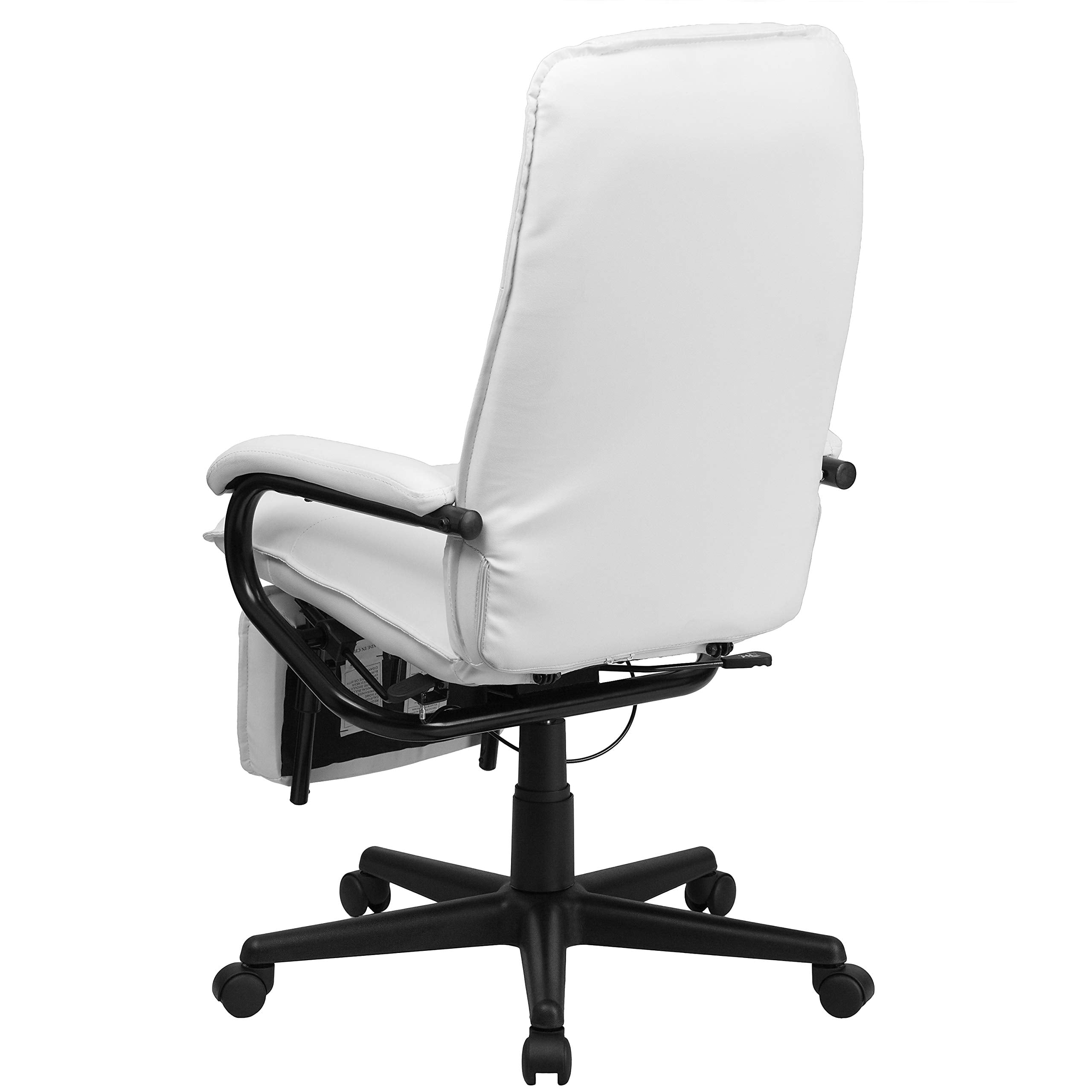 Flash Furniture High Back White Leather Executive Reclining Office Chair