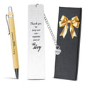 Thank You Metal Bookmark with Pen Gift Box - Perfect for Christmas Gifts, Sentimental Appreciation Gift for Coworkers, Friends, 