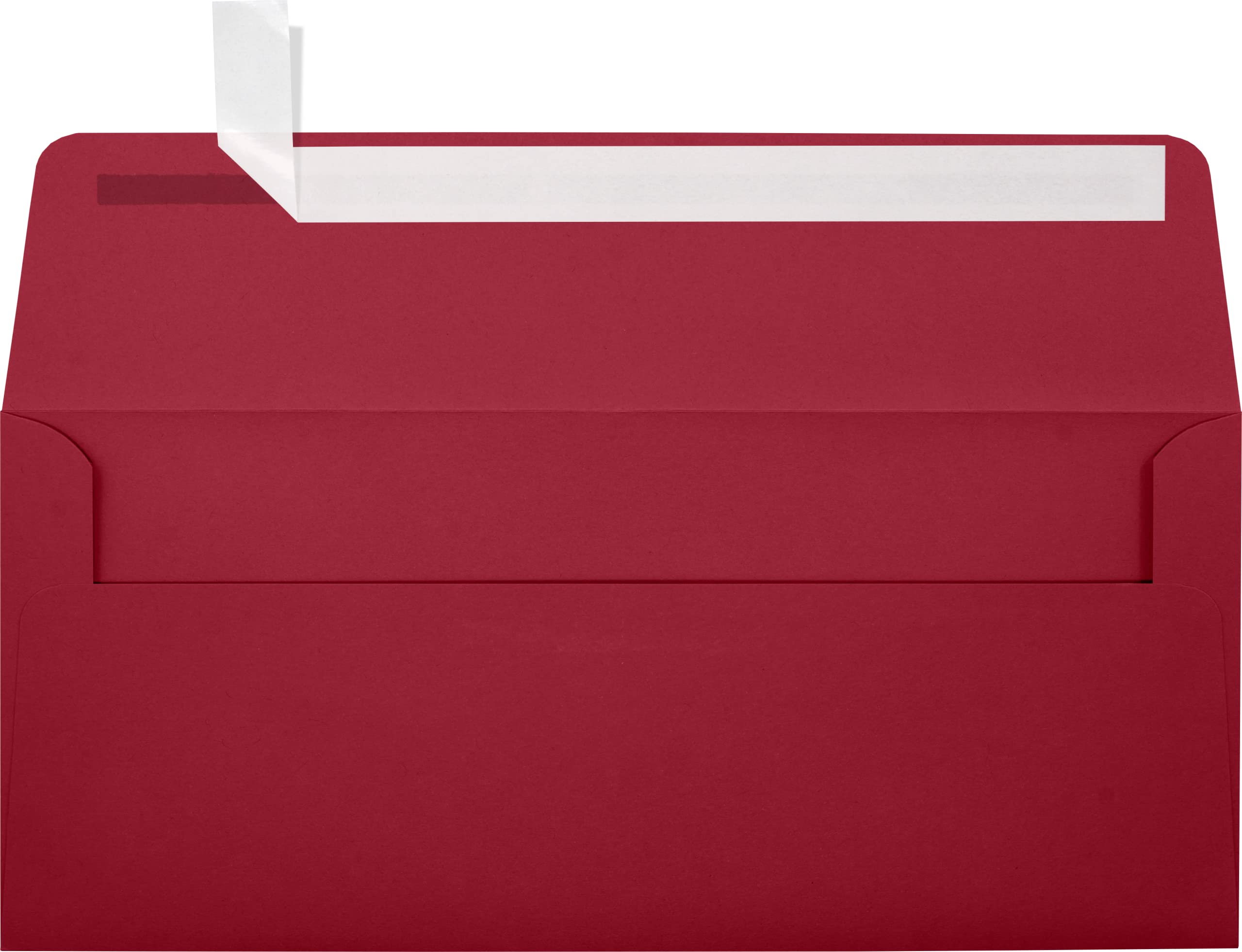 Luxpaper #10 Business Envelopes | Peel & Press | 4 1/8' X 9 1/2' | Garnet Red | 80Lb. Text | 50 Qty