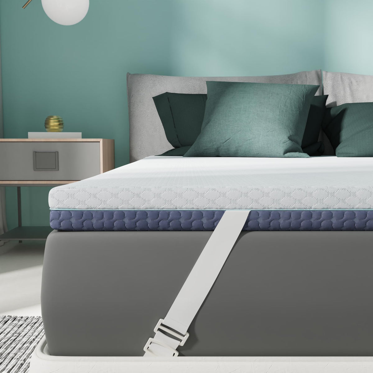 Releep 2 Inch Memory Foam Mattress Topper Full Size, Re:Flip Soft Mattress Topper For Pain Relief, Mattress Topper With 2-Sided