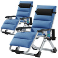 Slsy Zero Gravity Chairs 2 Pack, Lounge Chair With Removable Cushion & Tray For Indoor And Outdoor, Patio Recliner, Folding Reclining Chair Set Of 2 For Adults